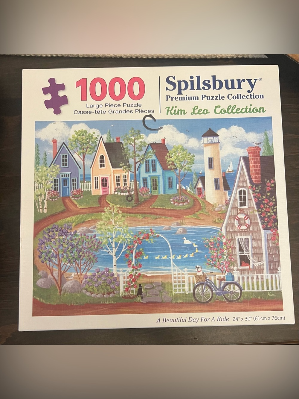 Spilsbury 1000-Piece Kim Leo Collection Puzzle - Coastal Village (Multicolor)